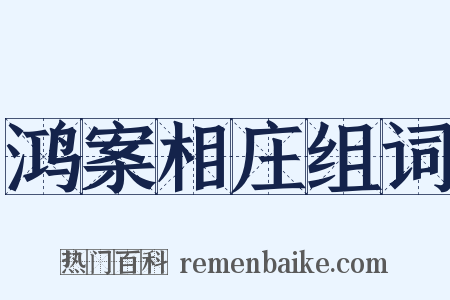 鸿案相庄组词是什么意思的图片